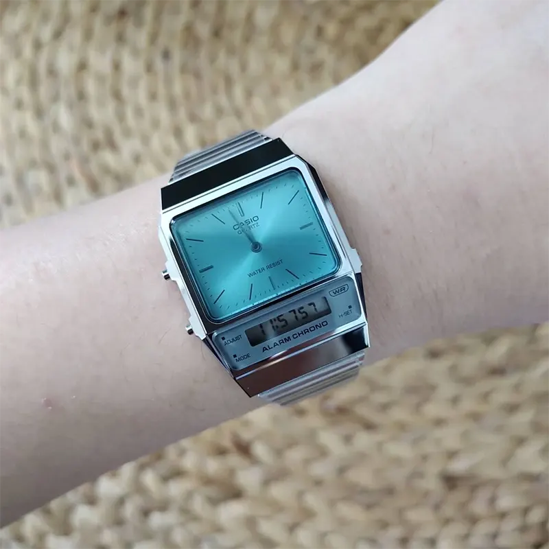 Casio Vintage Digital-Analogue Dual-time Watch- AQ-800EC-2A